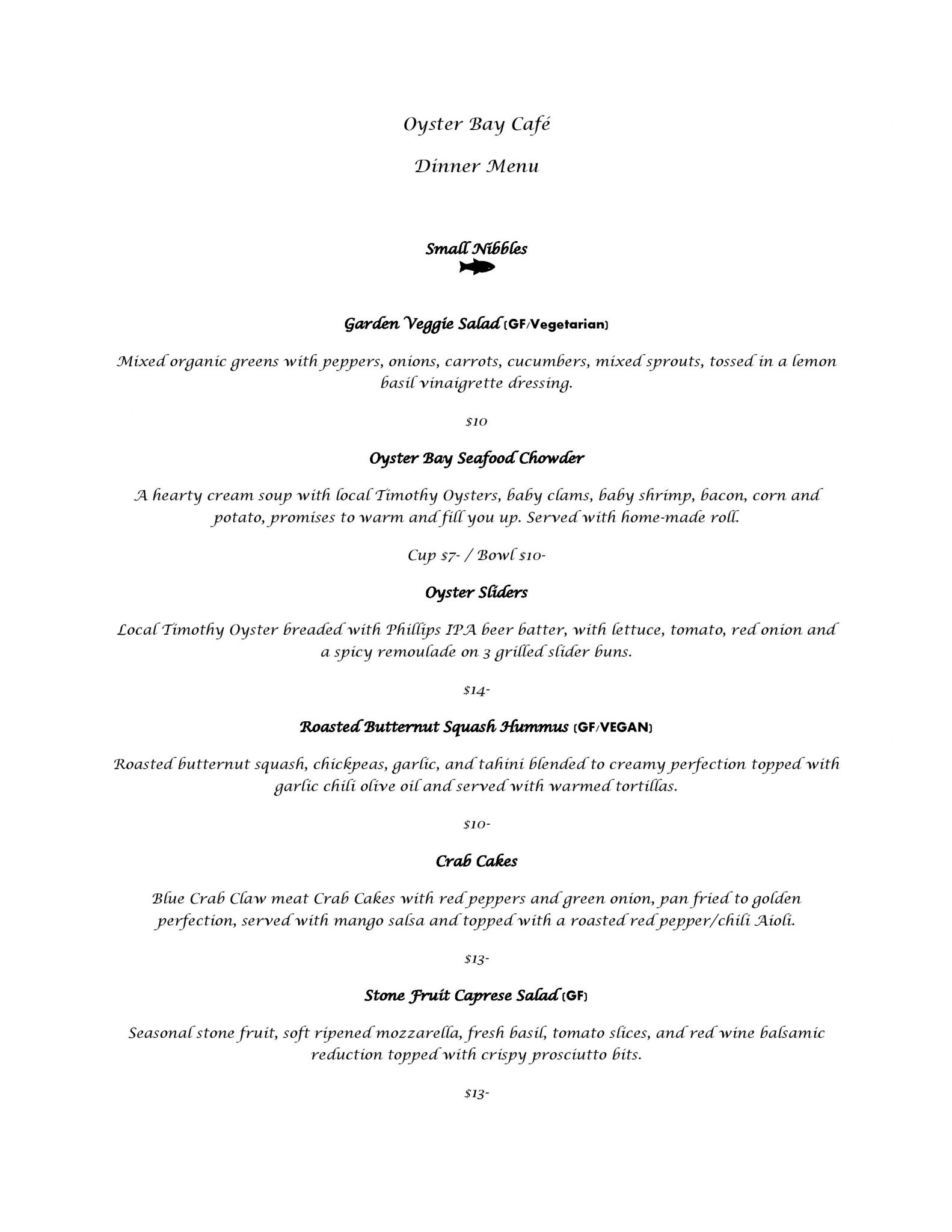 Oyster Bay Cafe on the Ocean Ladysmith Community Marina