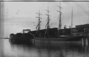 Coal Dock Ladysmith 1910 - 4 masted ship loading coal